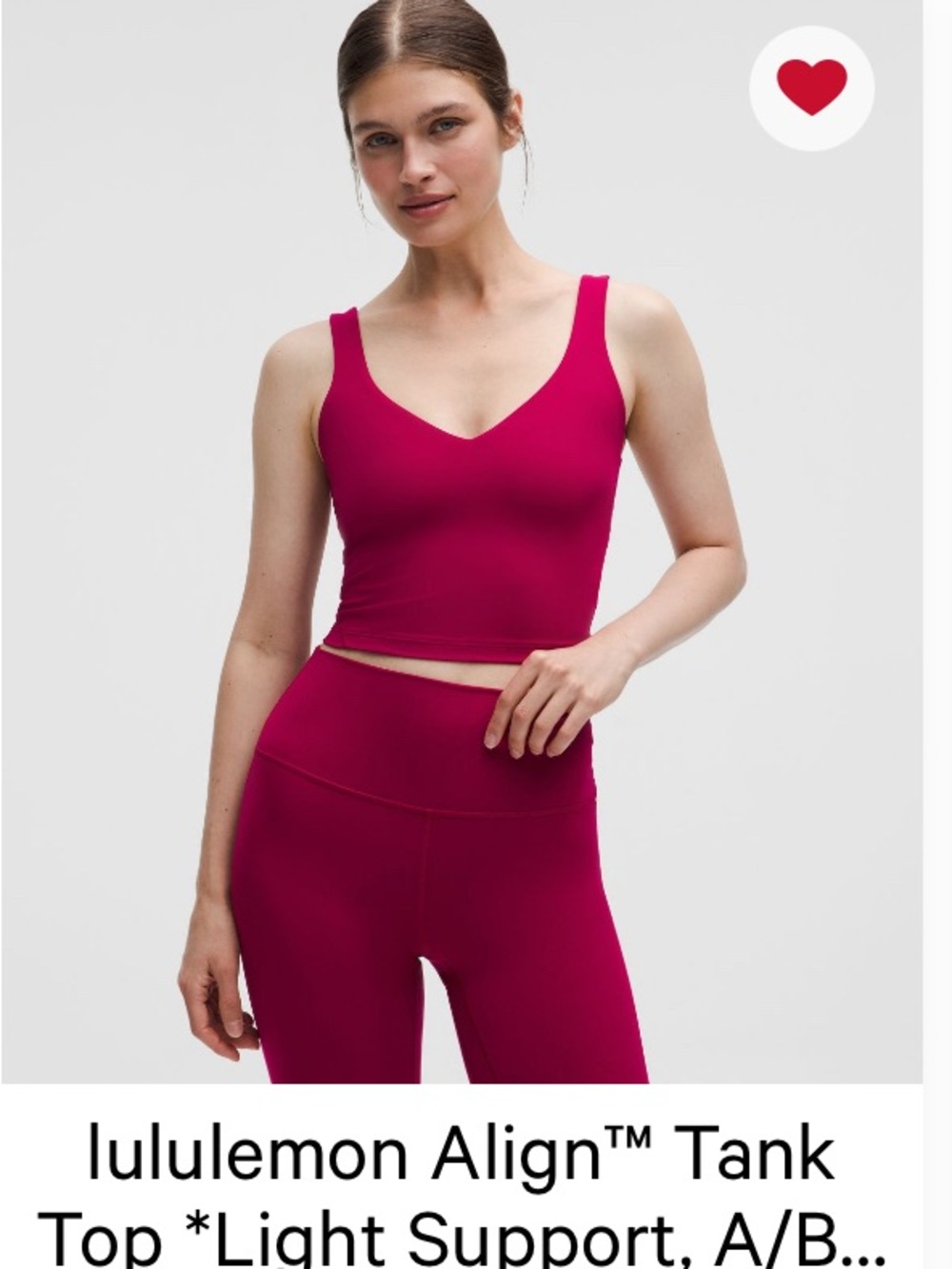 Lululemon Align Tank Size 4 Berry Rumble NWT 💗 Built In Bra